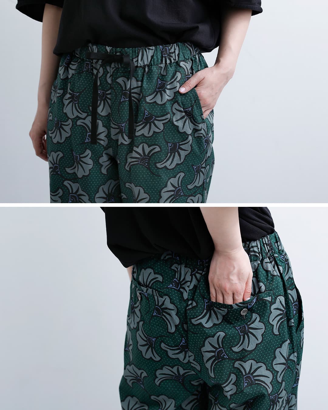 Le Glazikコットン バティックプリント ドローストリング パンツ lg-e0048btk-26ss