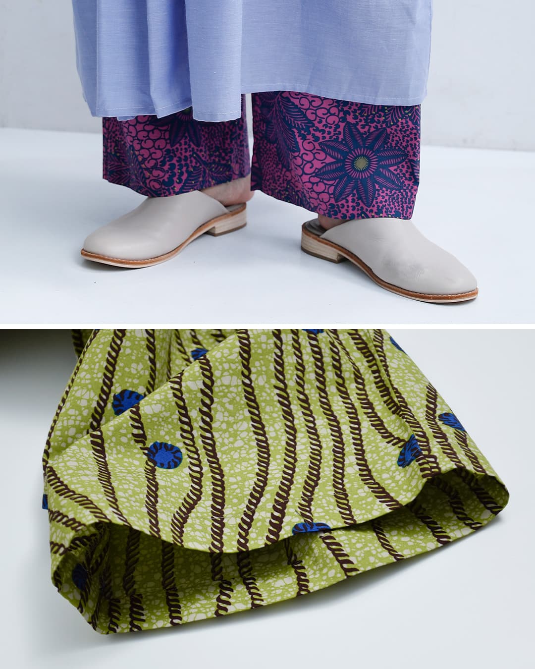 Le Glazikコットン バティックプリント ドローストリング パンツ lg-e0048btk-26ss