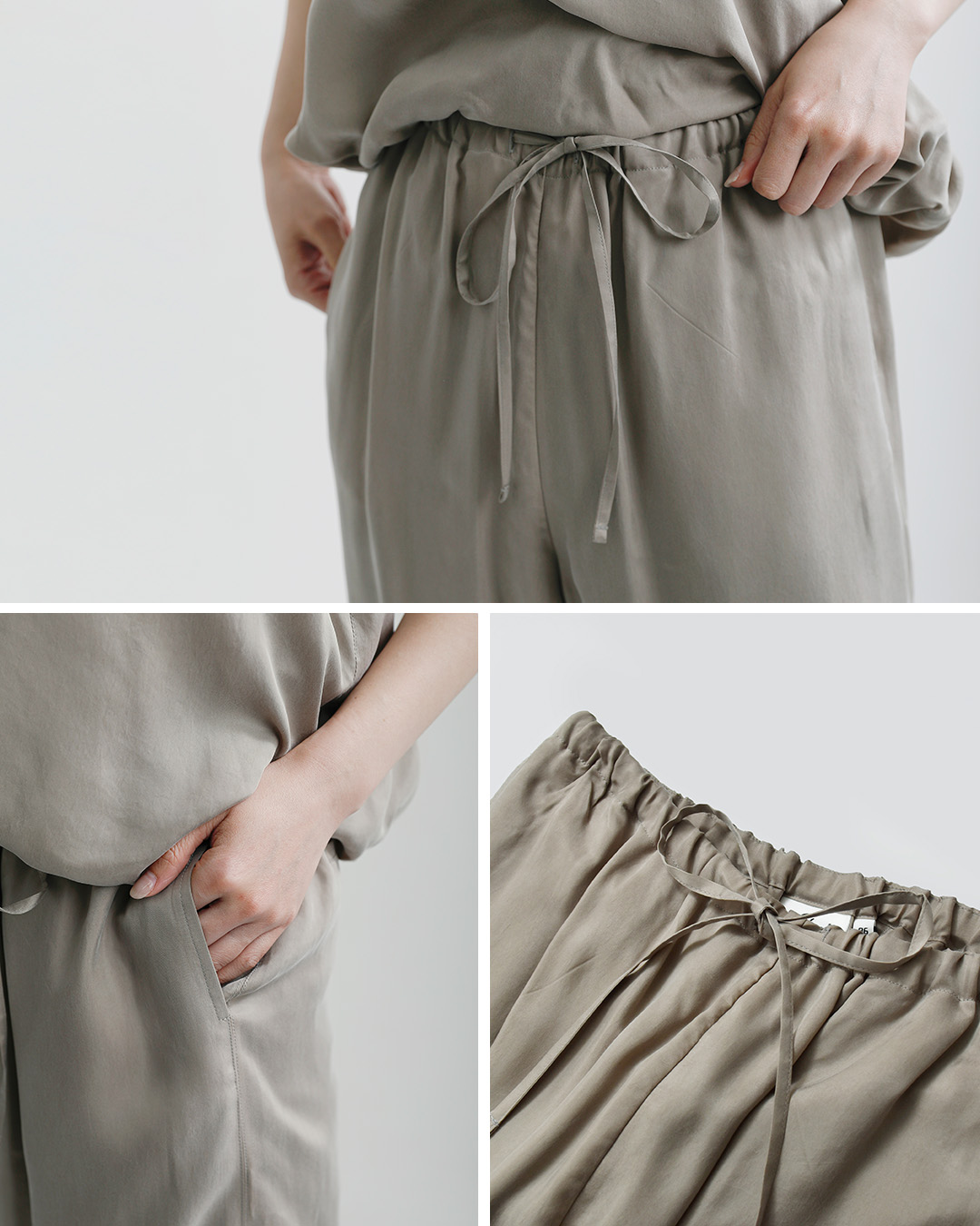 Le Glazikピーチタッチ ワイドイージーパンツ lg-e0310cup