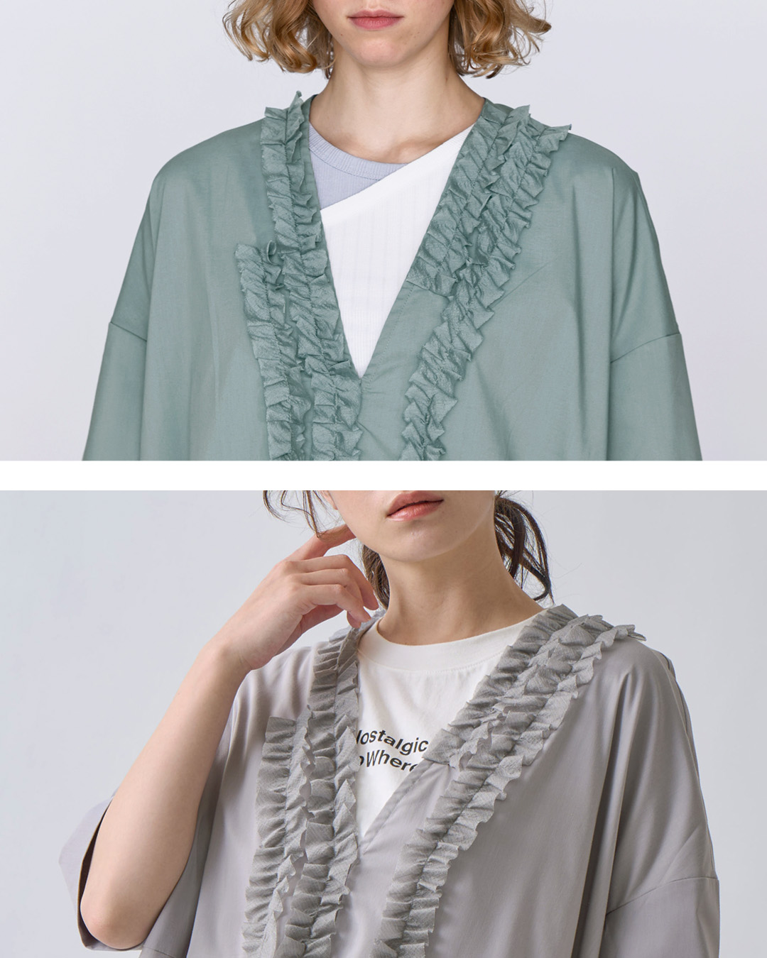 kelen(ケレン)フリルデザイン Vネック ワンピース “RIFFEW” lkl25sop2104