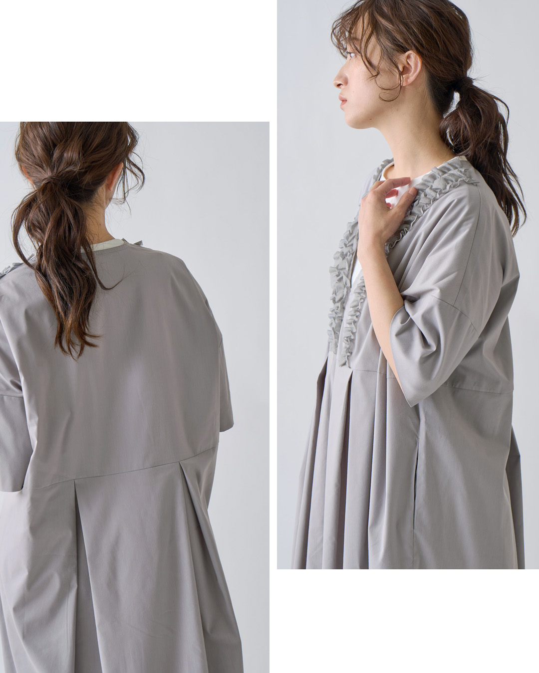 kelen(ケレン)フリルデザイン Vネック ワンピース “RIFFEW” lkl25sop2104