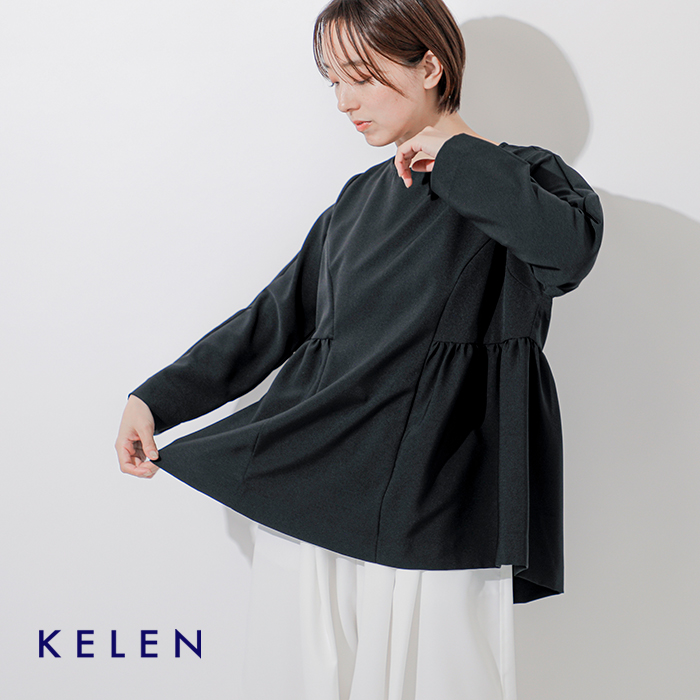 kelenペプラム デザイン プルオーバー トップス “LACEL” lkl26hbl2274