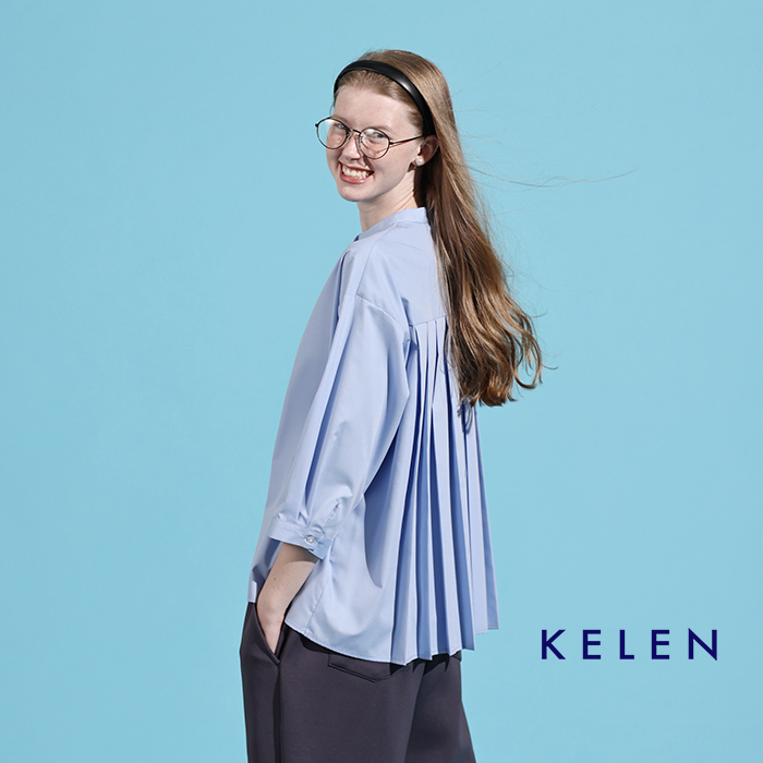kelen(ケレン)バックプリーツブラウス“MARL”lkl26hbl2276