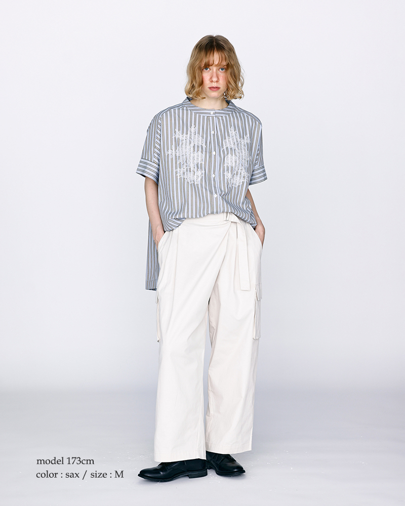 kelen(ケレン)フラワーレース刺繍ストライプブラウス“LACIEL”lkl26hbl2282