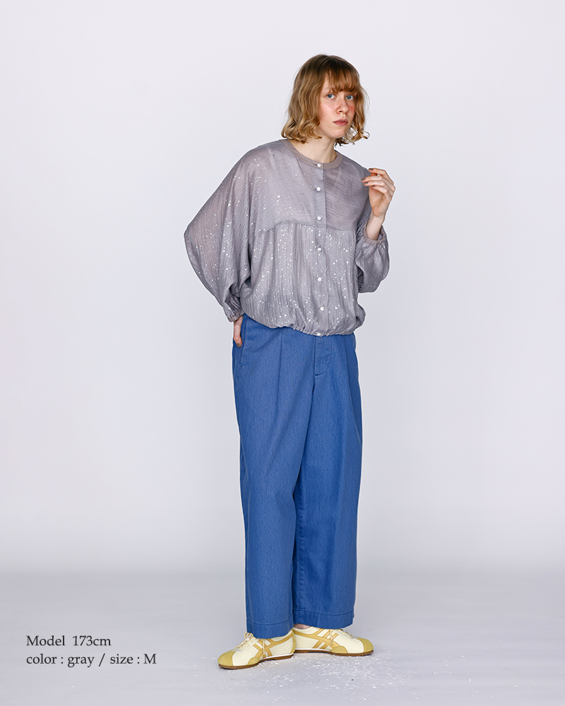 kelen(ケレン)箔プリントバルーンシルエットブラウス“SNOW”lkl26hbl2284