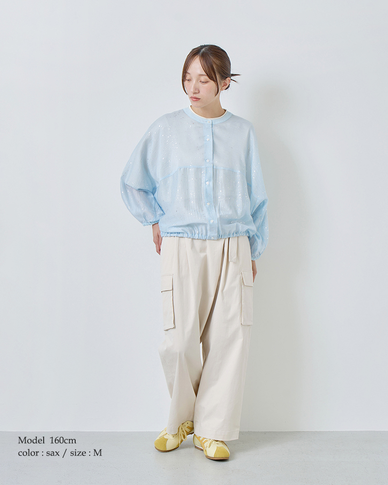 kelen(ケレン)箔プリントバルーンシルエットブラウス“SNOW”lkl26hbl2284