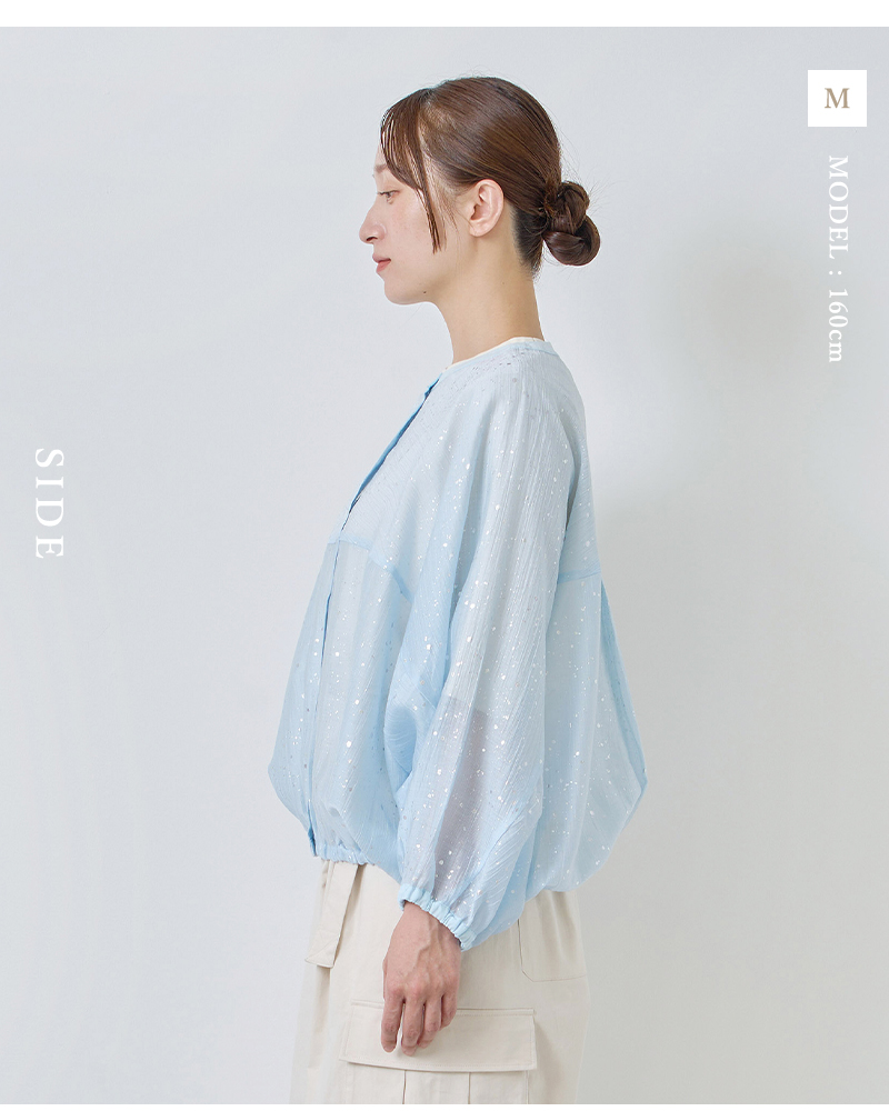 kelen(ケレン)箔プリントバルーンシルエットブラウス“SNOW”lkl26hbl2284