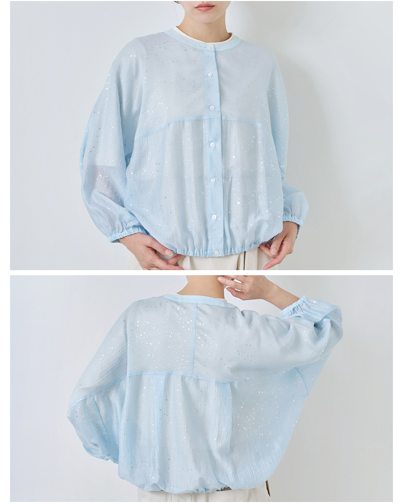 kelen(ケレン)箔プリントバルーンシルエットブラウス“SNOW”lkl26hbl2284