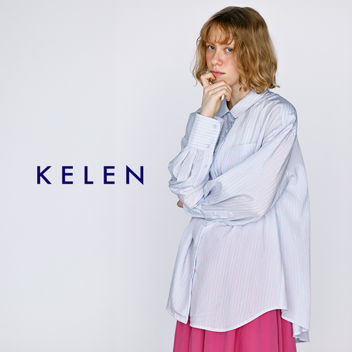 kelen(ケレン)シアーストライプシャツ“TESSA”lkl26hbl2287