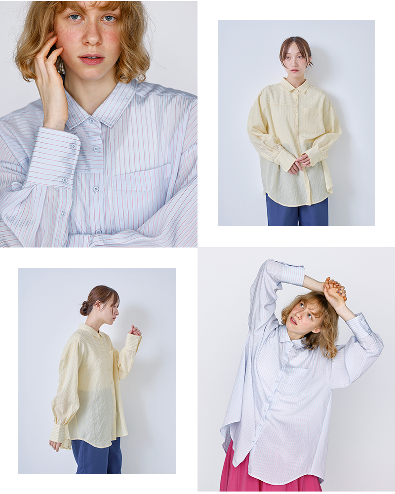 kelen(ケレン)シアーストライプシャツ“TESSA”lkl26hbl2287
