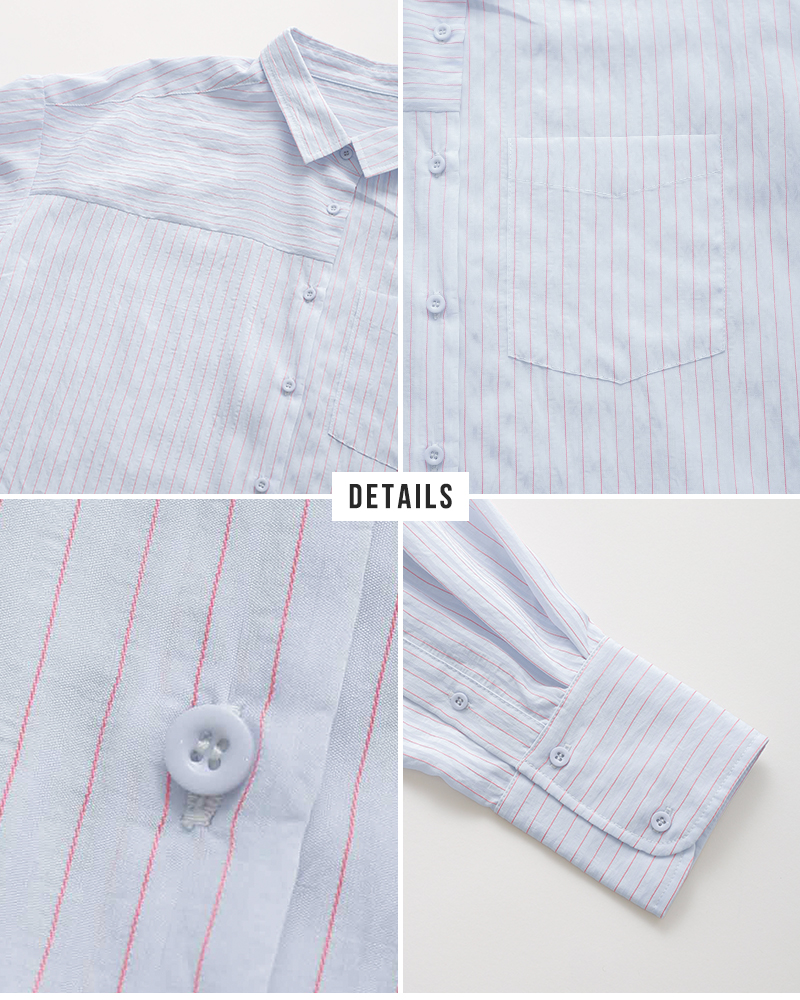 kelen(ケレン)シアーストライプシャツ“TESSA”lkl26hbl2287