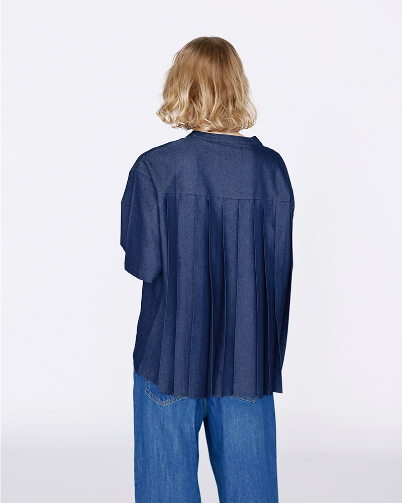 kelen(ケレン)バックプリーツ6.5ozデニムシャツ“MARHA”lkl26hbl2290