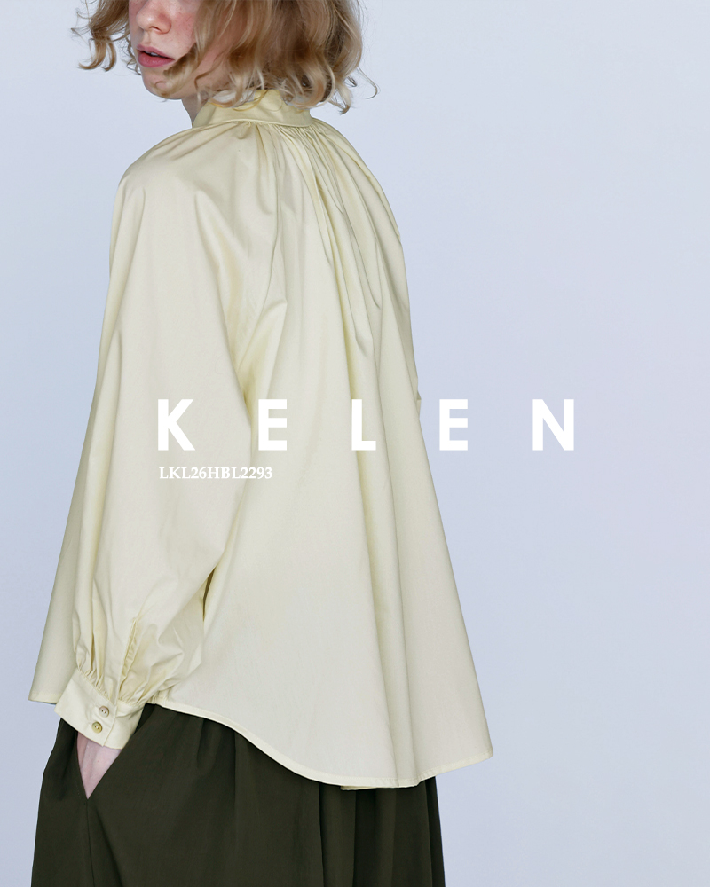 kelen(ケレン)ラグランスリーブギャザーデザインブラウス“AYON”lkl26hbl2293