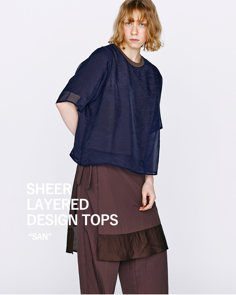 kelen(ケレン)シアーレイヤードデザイントップス“SAN”lkl26hcs2022