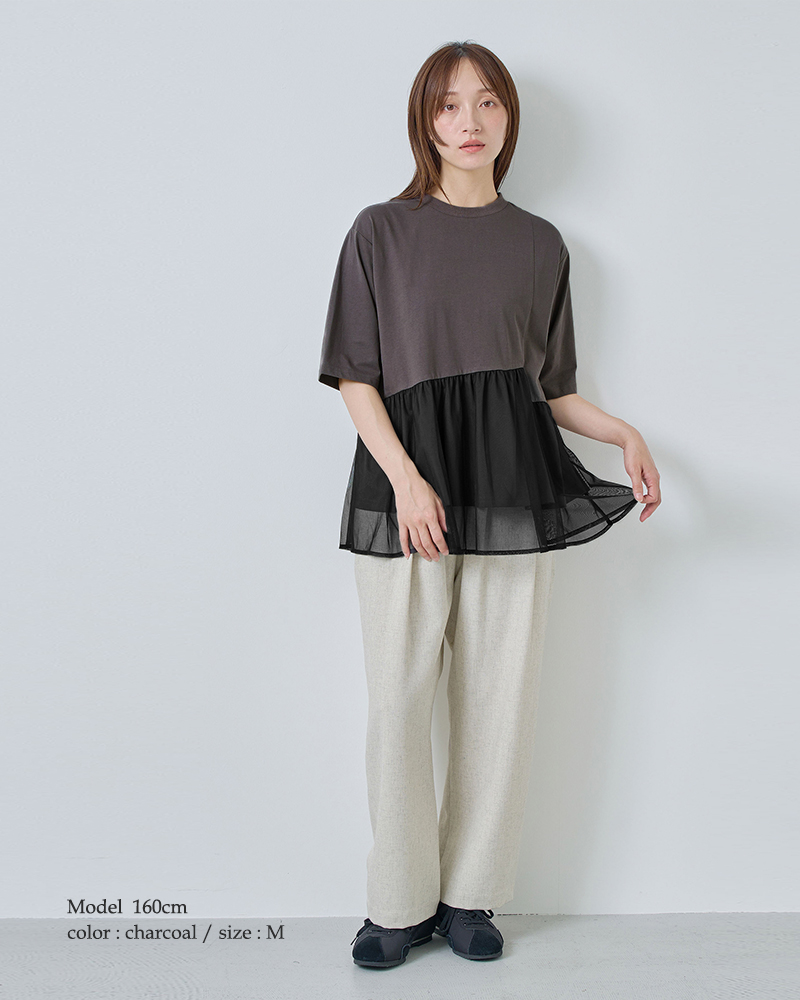 kelen(ケレン)アシンメトリー異素材コンビトップス“TETTO”lkl26hcs2023