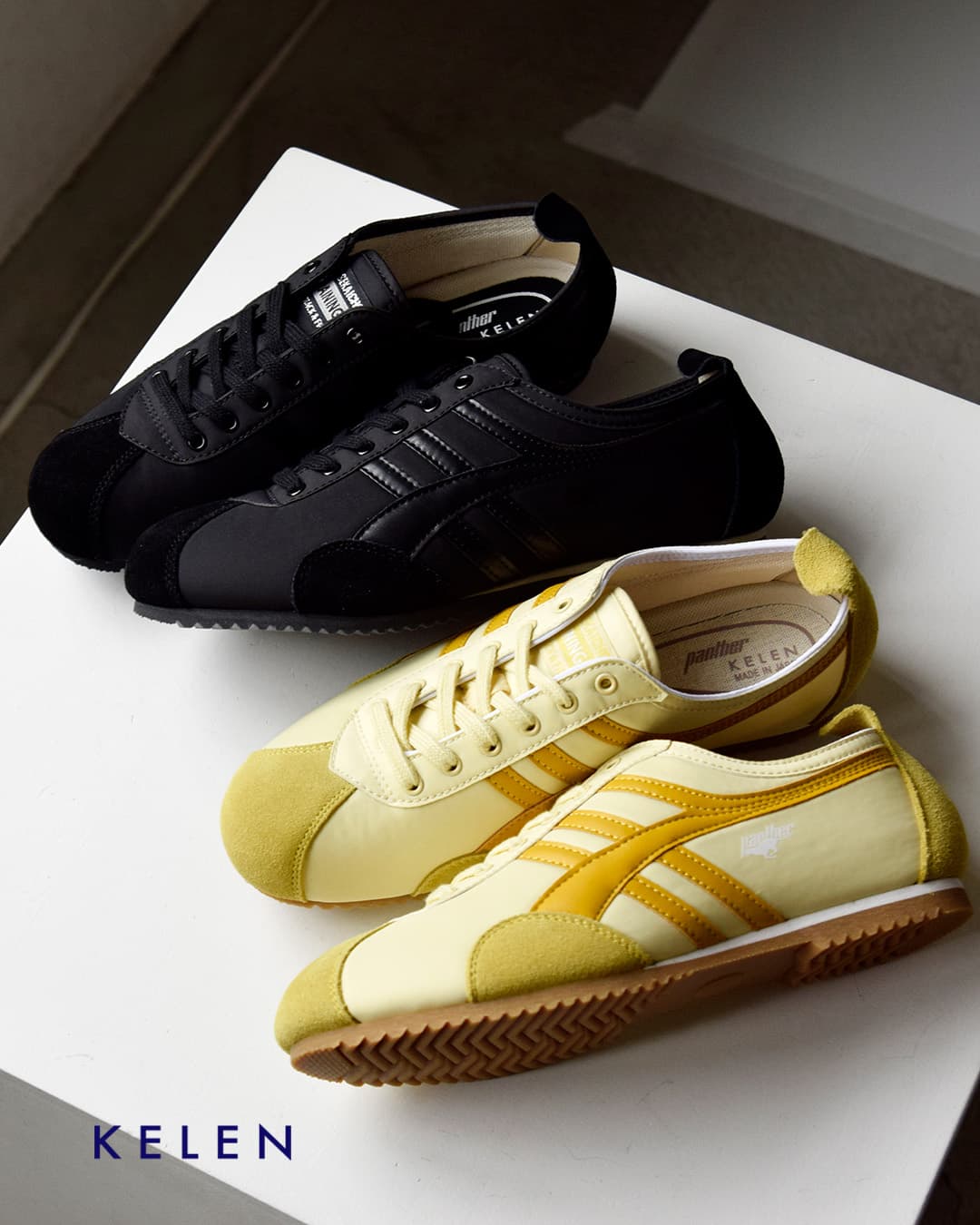 kelen(ケレン)×PANTHER(パンサー)ナイロンベロア クラシックスニーカー “PANTHER DERA” lkl26hfw2001