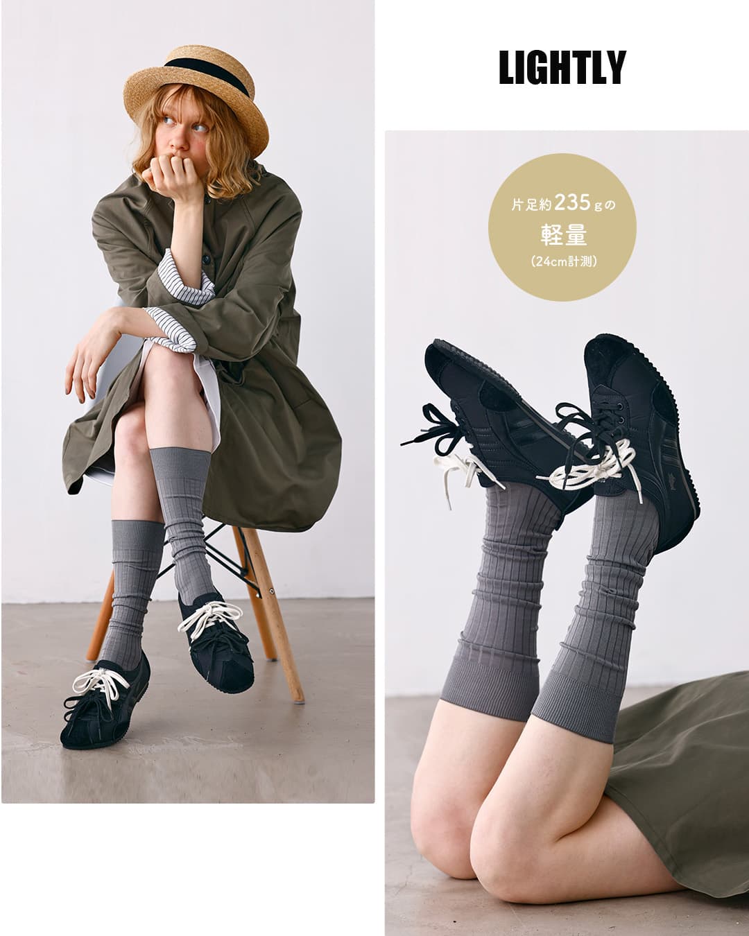 kelen(ケレン)×PANTHER(パンサー)ナイロンベロア クラシックスニーカー “PANTHER DERA” lkl26hfw2001