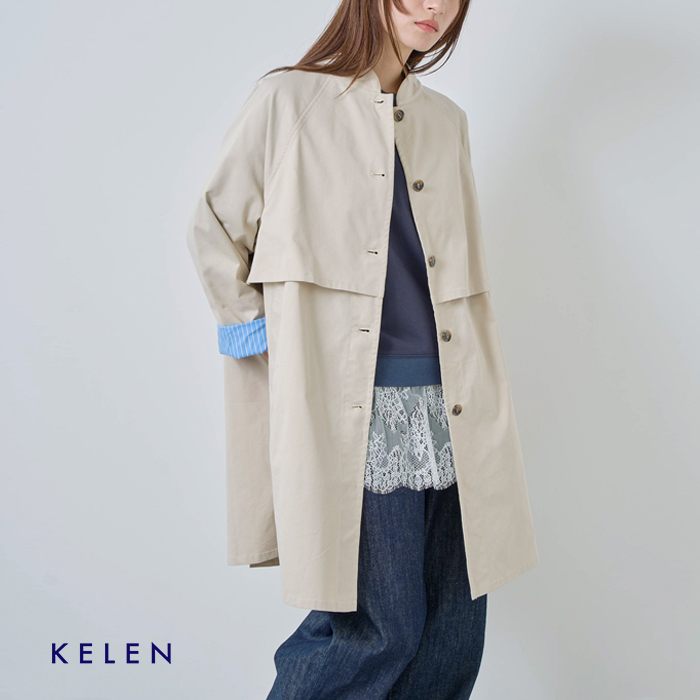 kelen(ケレン)フラップデザインマオカラーミドルジャケット“KILO”lkl26hjk2084