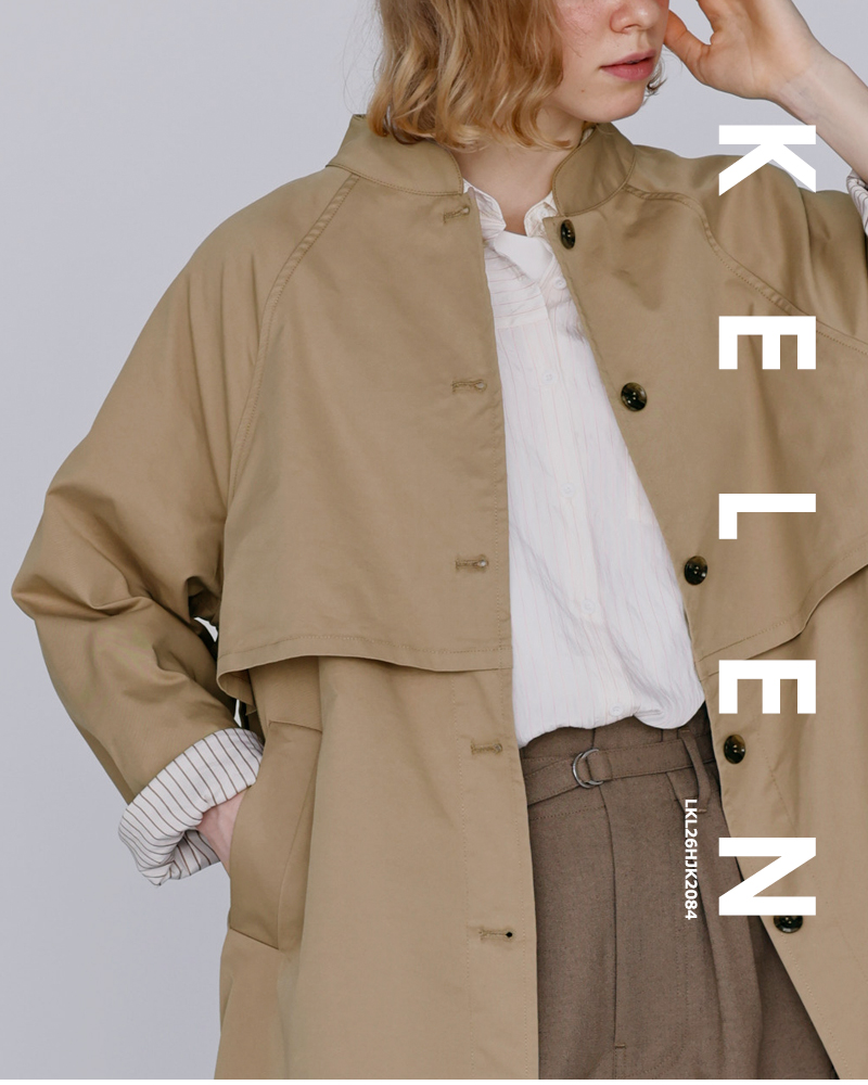 kelen(ケレン)フラップデザインマオカラーミドルジャケット“KILO”lkl26hjk2084