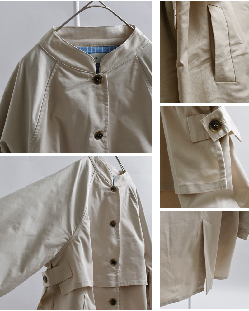 kelen(ケレン)フラップデザインマオカラーミドルジャケット“KILO”lkl26hjk2084