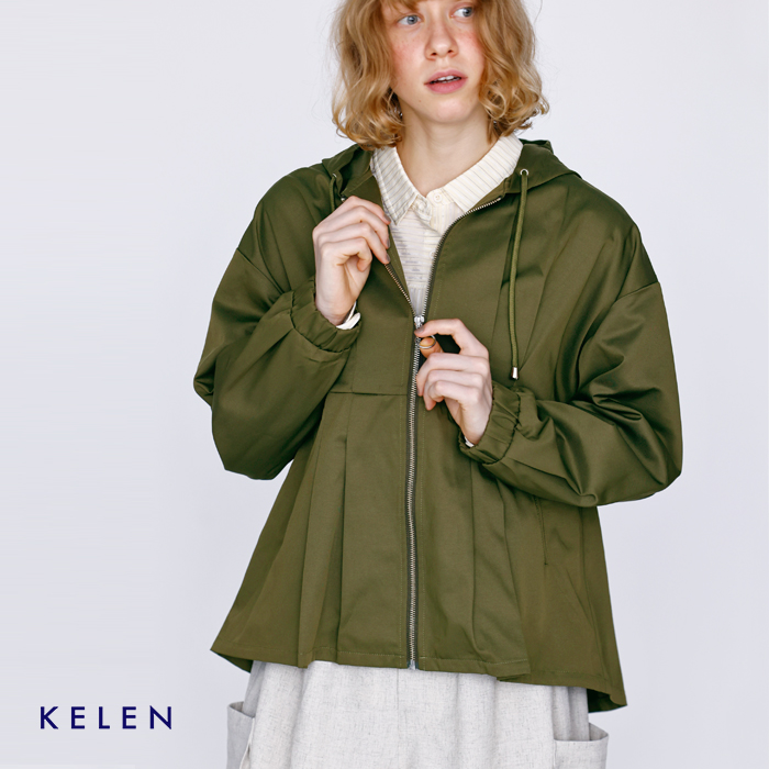 kelen(ケレン)ウエストタックデザインフードジャケット“VESTY”lkl26hjk2085
