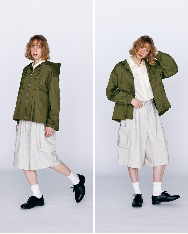 kelen(ケレン)ウエストタックデザインフードジャケット“VESTY”lkl26hjk2085