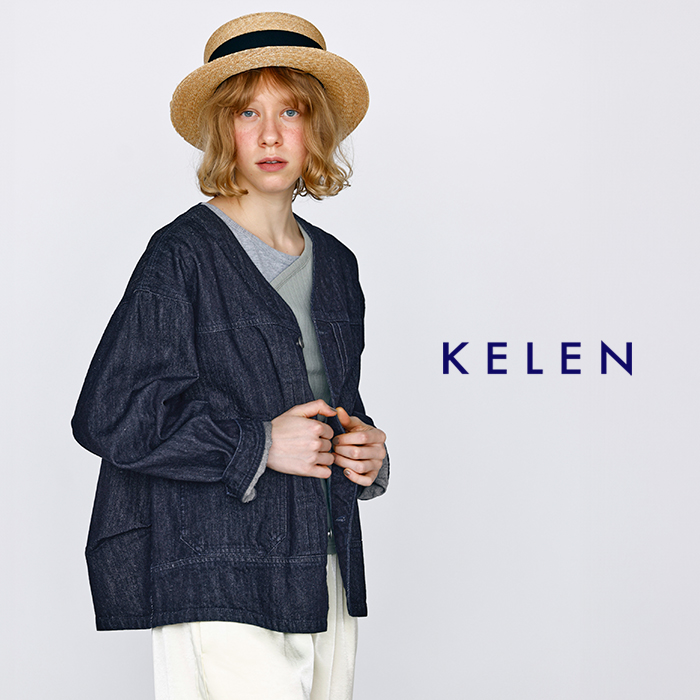kelen(ケレン)Vネックデザインデニムジャケット“JEY”lkl26hjk2086