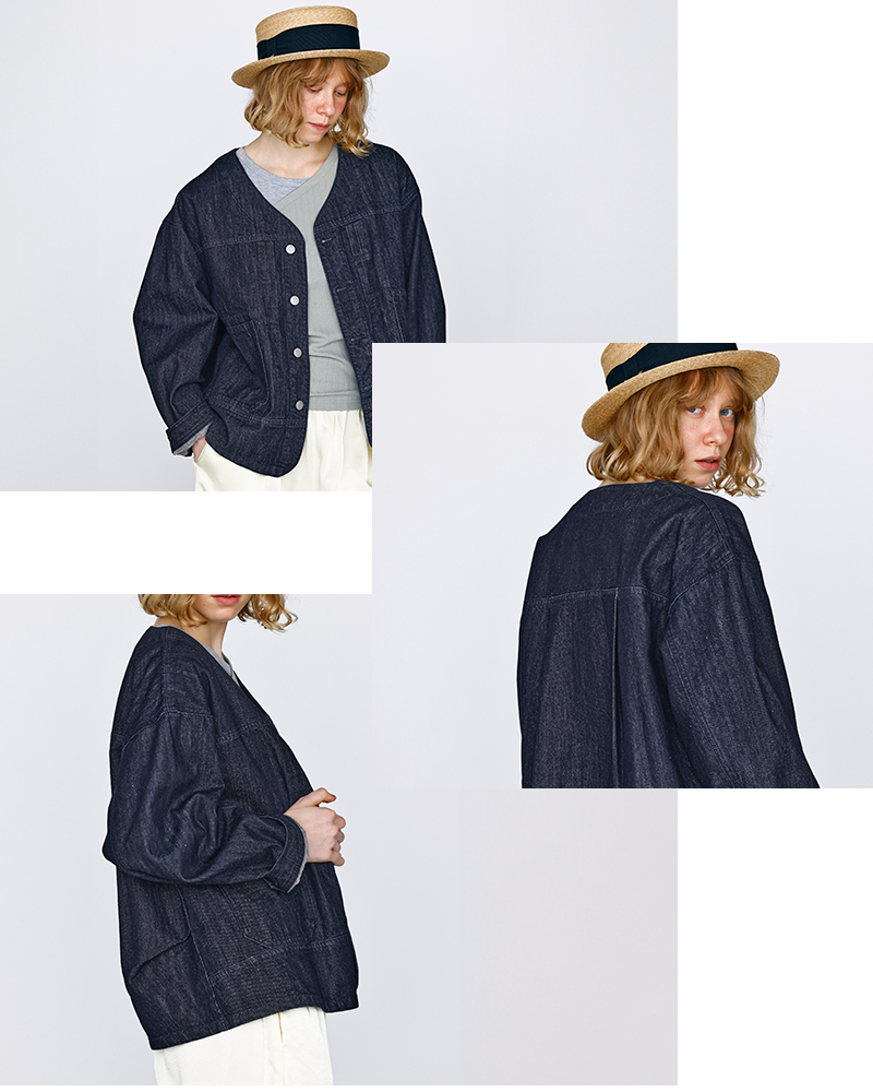 kelen(ケレン)Vネックデザインデニムジャケット“JEY”lkl26hjk2086