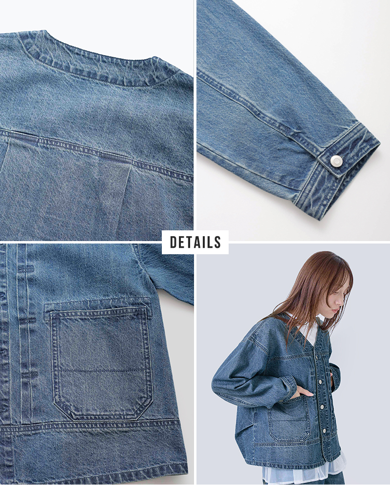 kelen(ケレン)Vネックデザインデニムジャケット“JEY”lkl26hjk2086