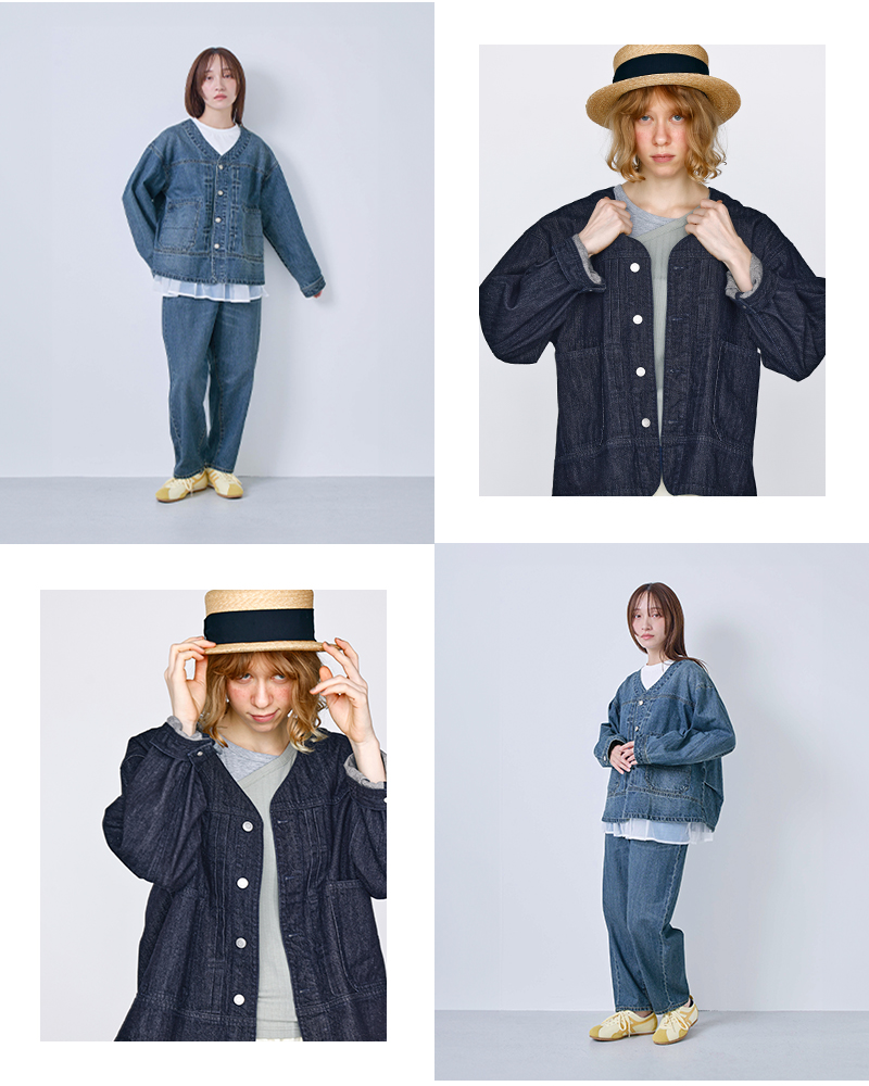kelen(ケレン)Vネックデザインデニムジャケット“JEY”lkl26hjk2086
