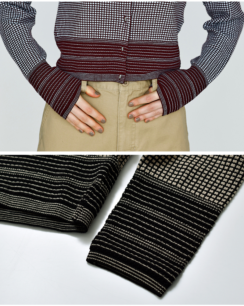 kelen(ケレン)バイカラー ショートカーディガン “HYURI” lkl26hkn2008