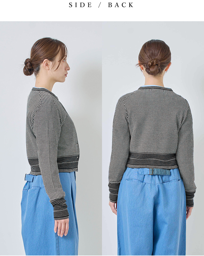 kelen(ケレン)バイカラー ショートカーディガン “HYURI” lkl26hkn2008