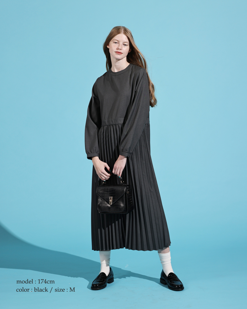 kelen(ケレン)アコーディオンプリーツワンピース“RELI”lkl26hop2125