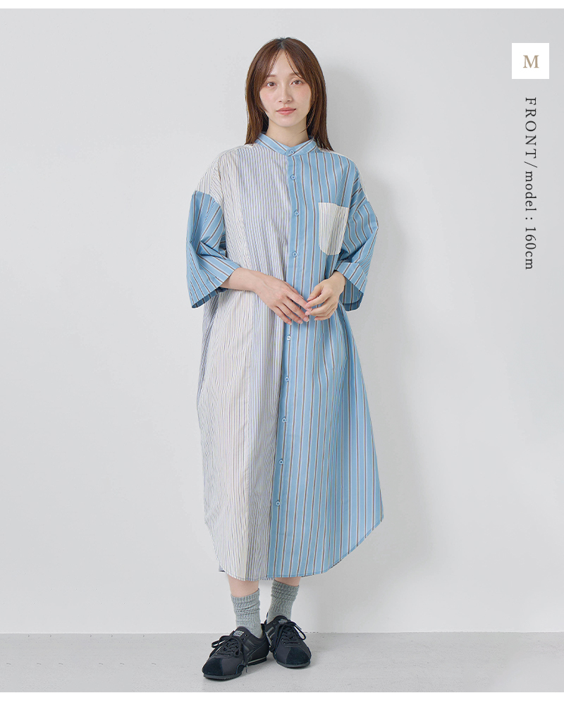 kelen(ケレン)パネルデザイン切替シャツワンピース“SERI”lkl26hop2130