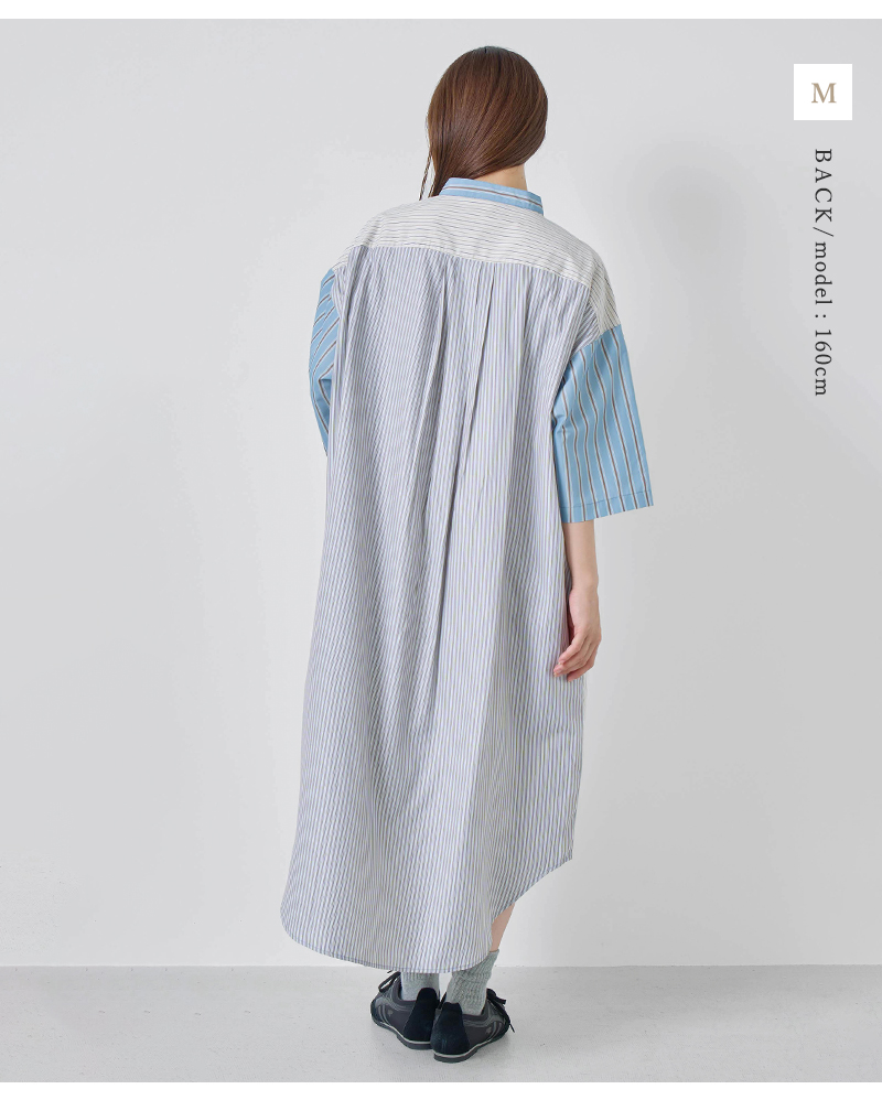 kelen(ケレン)パネルデザイン切替シャツワンピース“SERI”lkl26hop2130