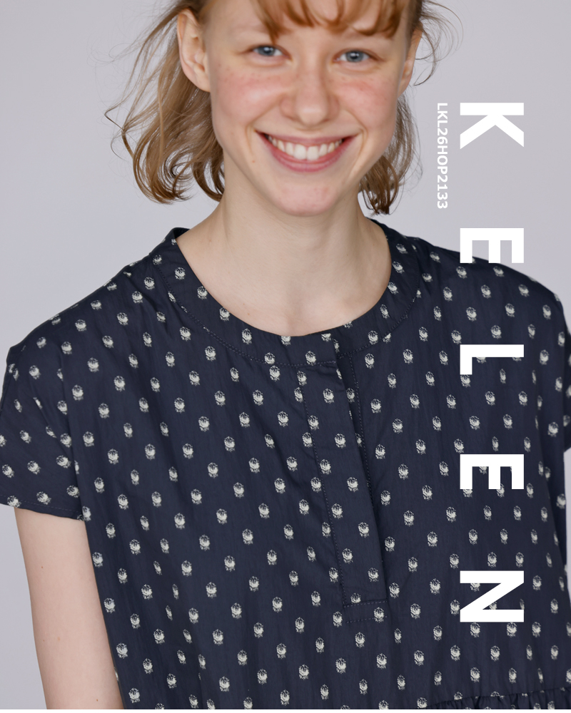 kelen(ケレン)フレンチスリーブティアードワンピース“GUMIN”lkl26hop2133