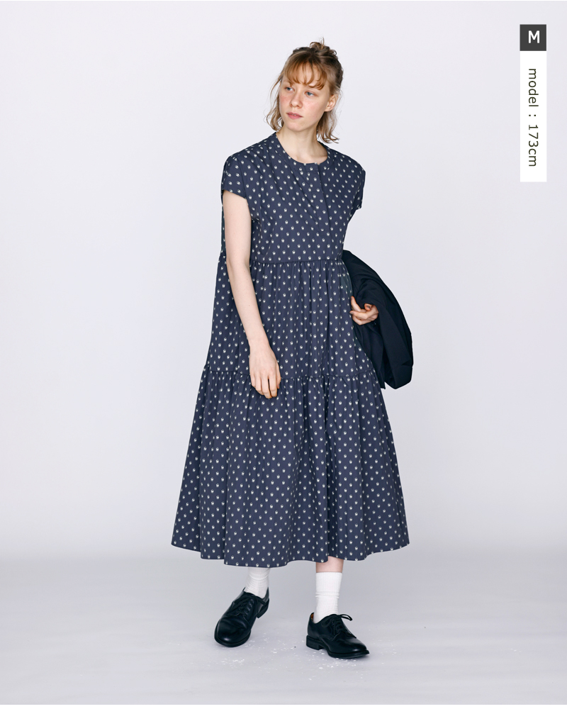 kelen(ケレン)フレンチスリーブティアードワンピース“GUMIN”lkl26hop2133