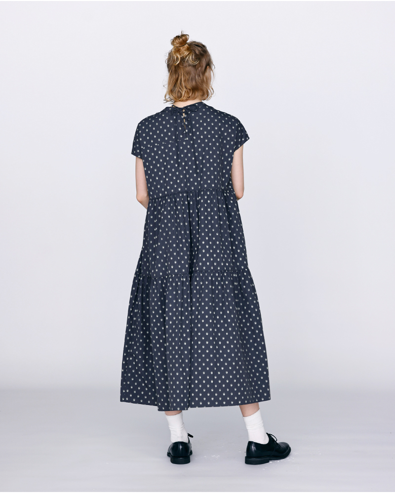 kelen(ケレン)フレンチスリーブティアードワンピース“GUMIN”lkl26hop2133