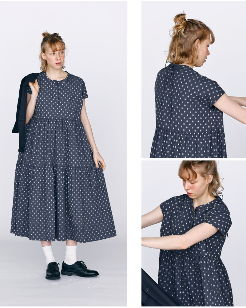 kelen(ケレン)フレンチスリーブティアードワンピース“GUMIN”lkl26hop2133