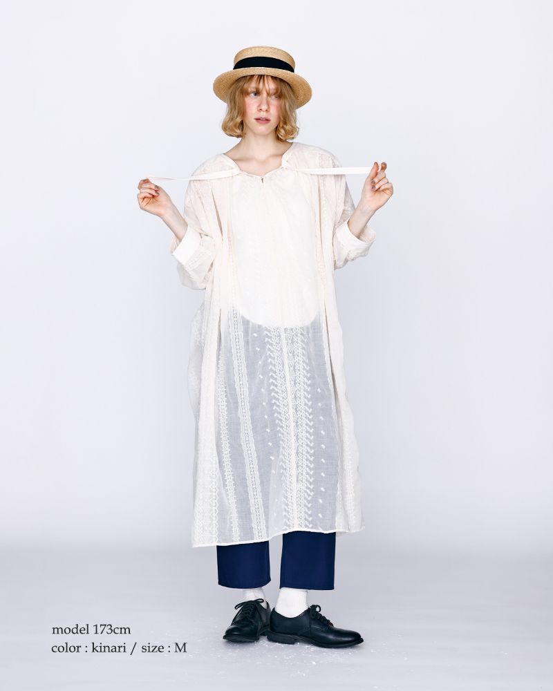 kelen(ケレン)前後2way刺繍シアードルマンスリーブワンピース“TOKA”lkl26hop2135