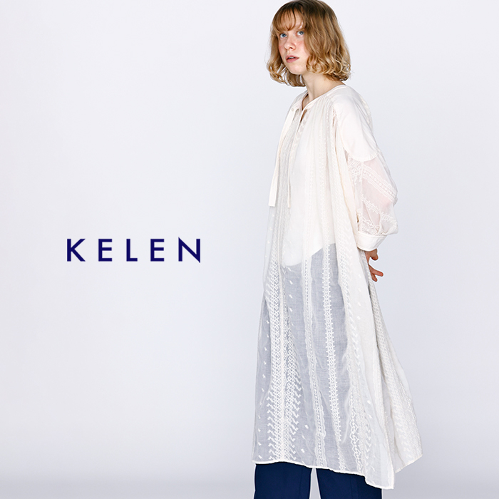 kelen(ケレン)前後2way刺繍シアードルマンスリーブワンピース“TOKA”lkl26hop2135