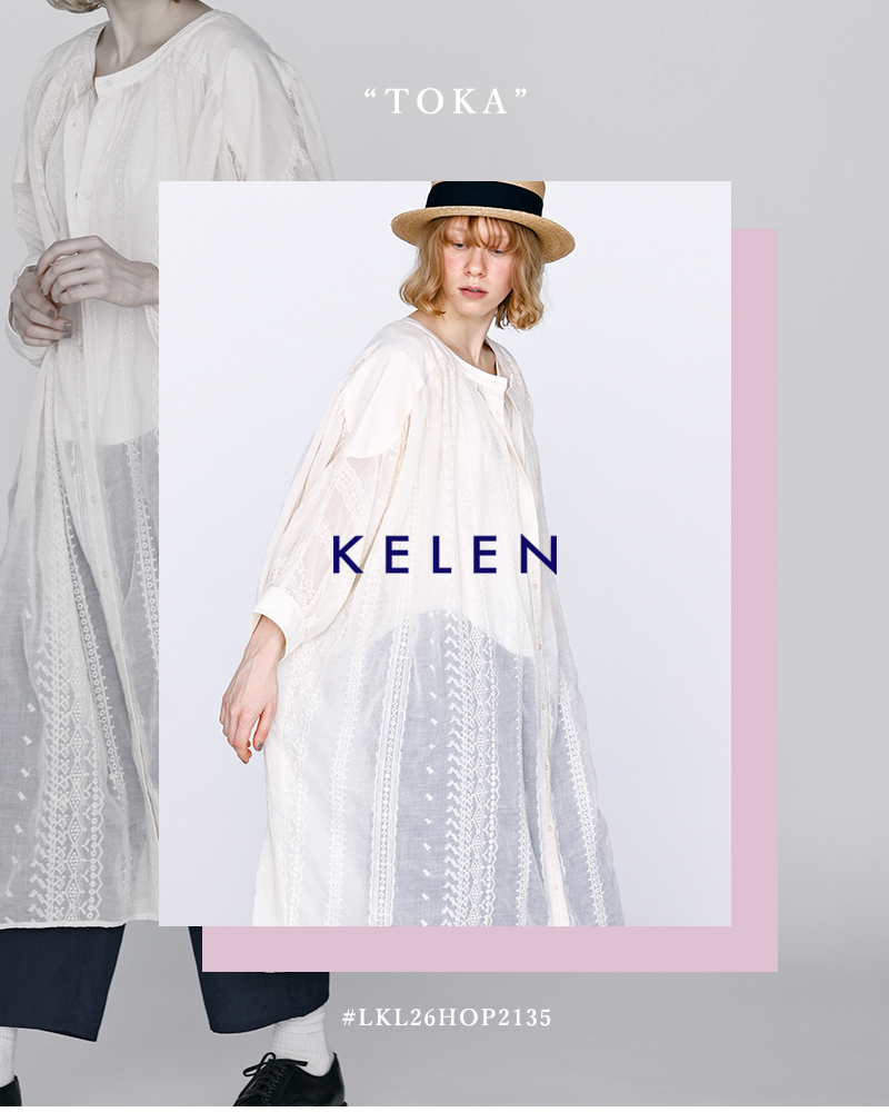 kelen(ケレン)前後2way刺繍シアードルマンスリーブワンピース“TOKA”lkl26hop2135