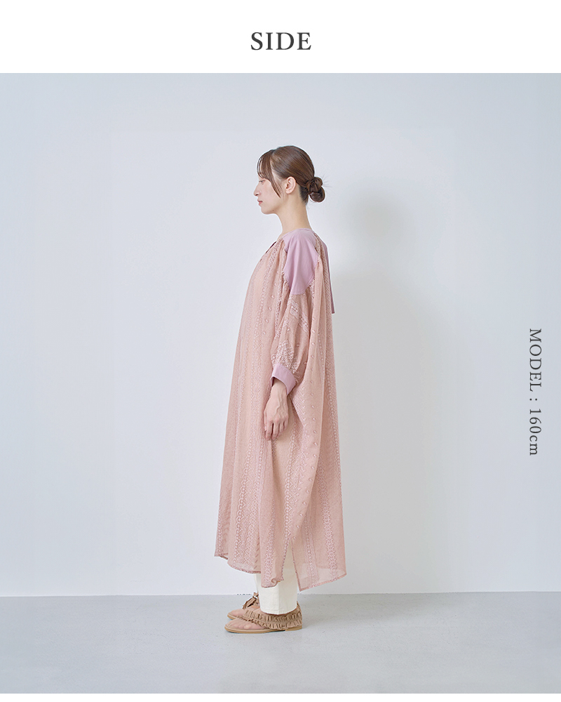 kelen(ケレン)前後2way刺繍シアードルマンスリーブワンピース“TOKA”lkl26hop2135