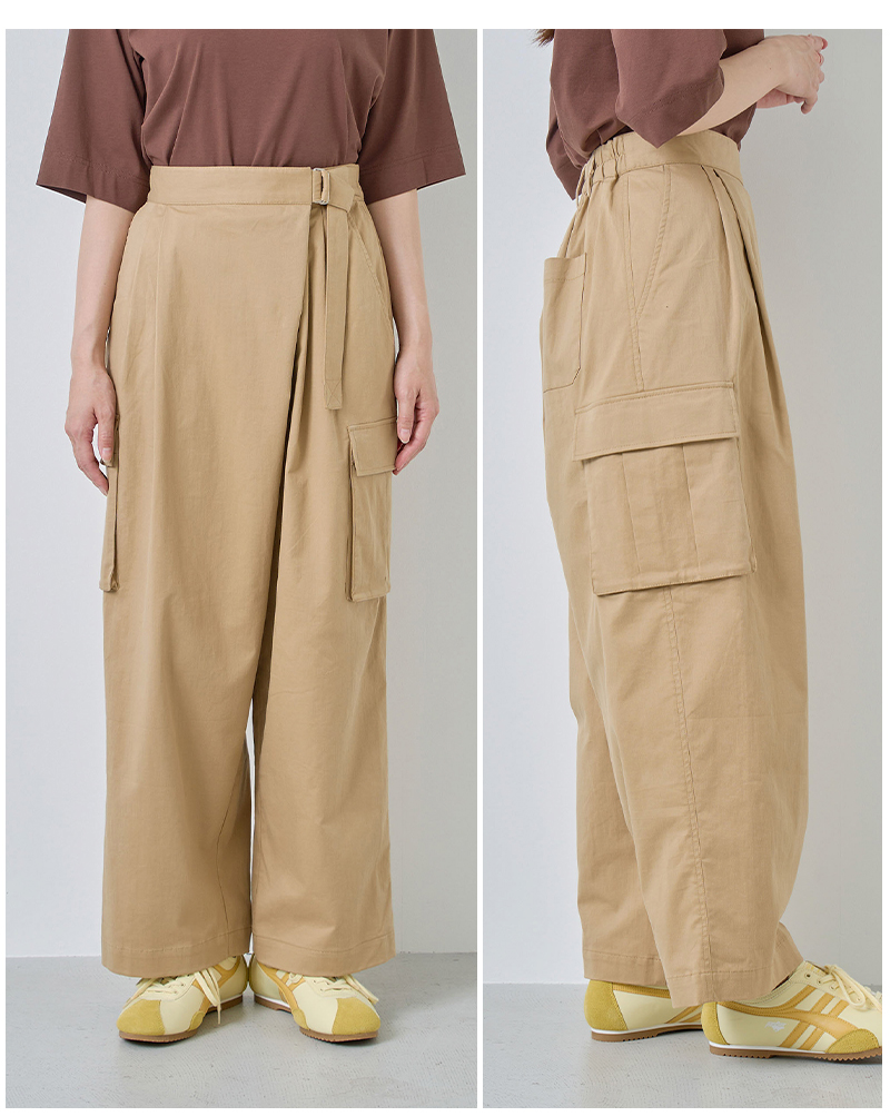 kelen(ケレン)コットンストレッチラップデザインカーゴパンツ“LUPS”lkl26hpt2128