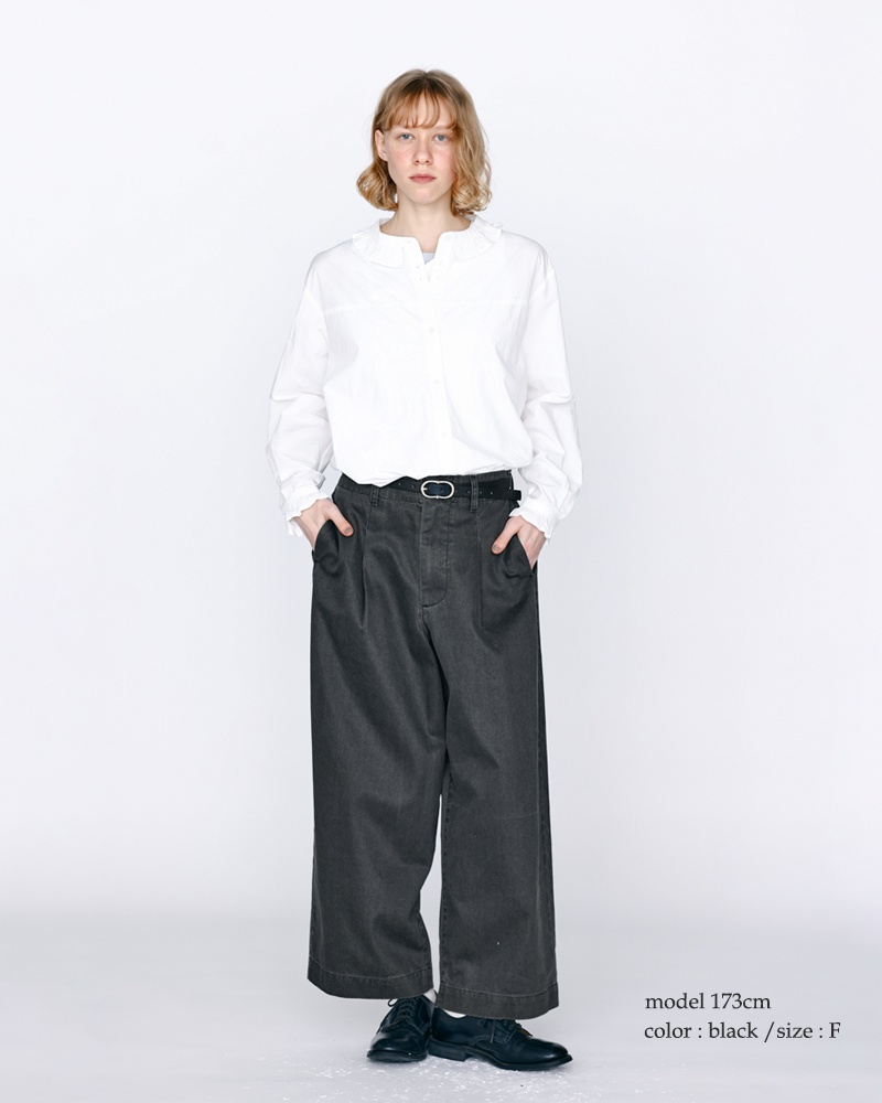 kelenコットン 後ろバックル付き カーブライン パンツ “ODDI” lkl26hpt2139