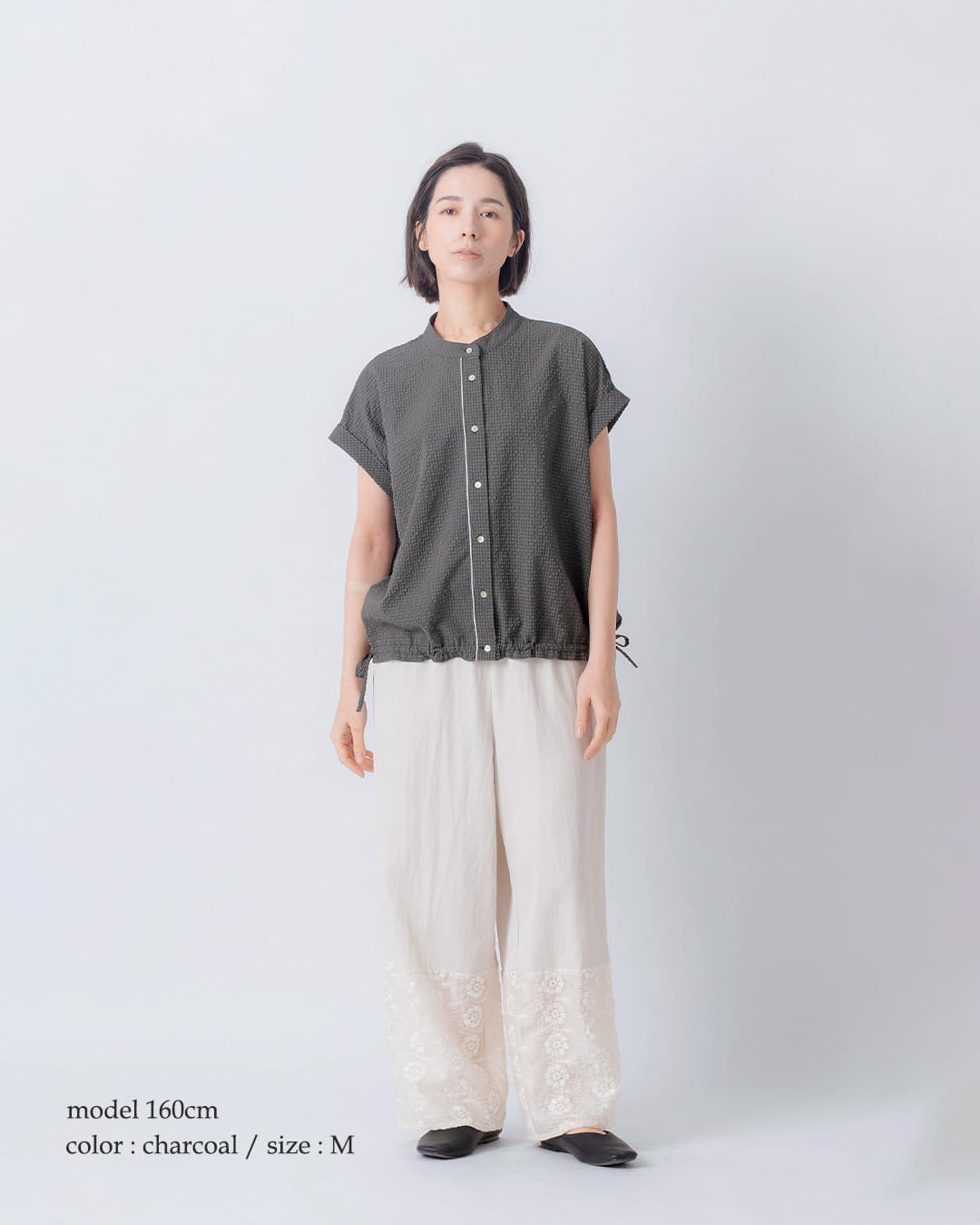 kelenシアーサッカー チェック ブラウス EATY lkl26sbl2308