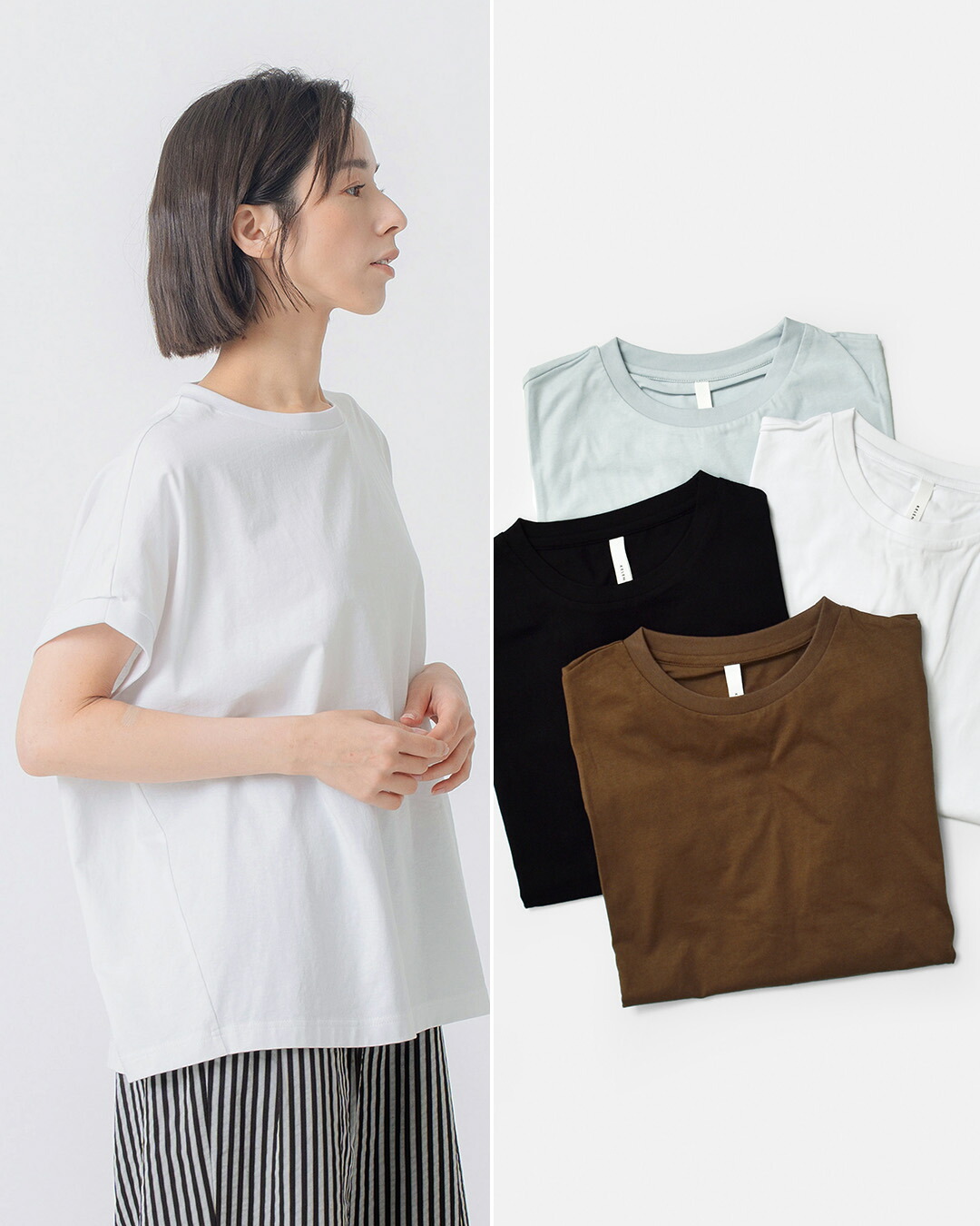 kelenシルケット加工 コットンジャージー ヤッコスリーブ Tシャツ LEMN lkl26scs2031