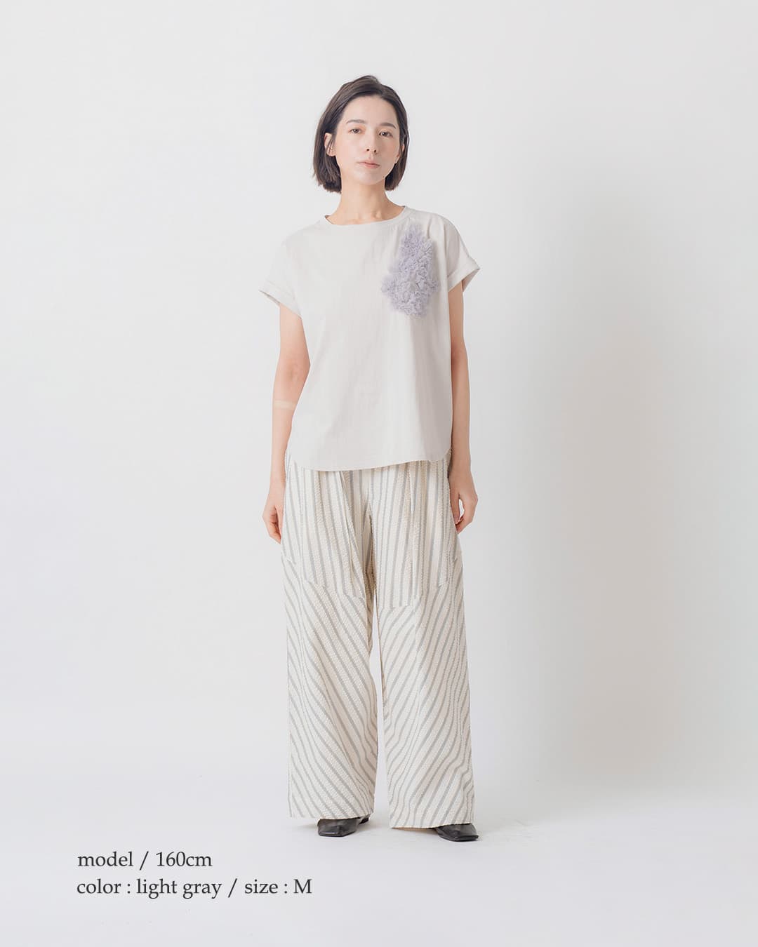 kelenチュール刺繍デザイン コットン ジャージー プルオーバー NATTI lkl26scs2033
