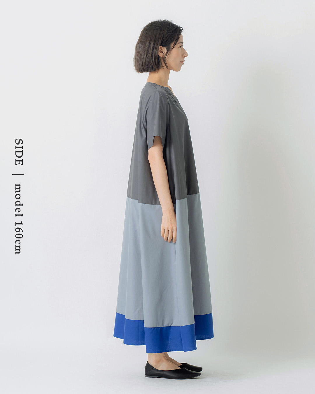 kelenポリエステル コットン ライトウェザー トリコロール ワンピース FRU lkl26sop2137