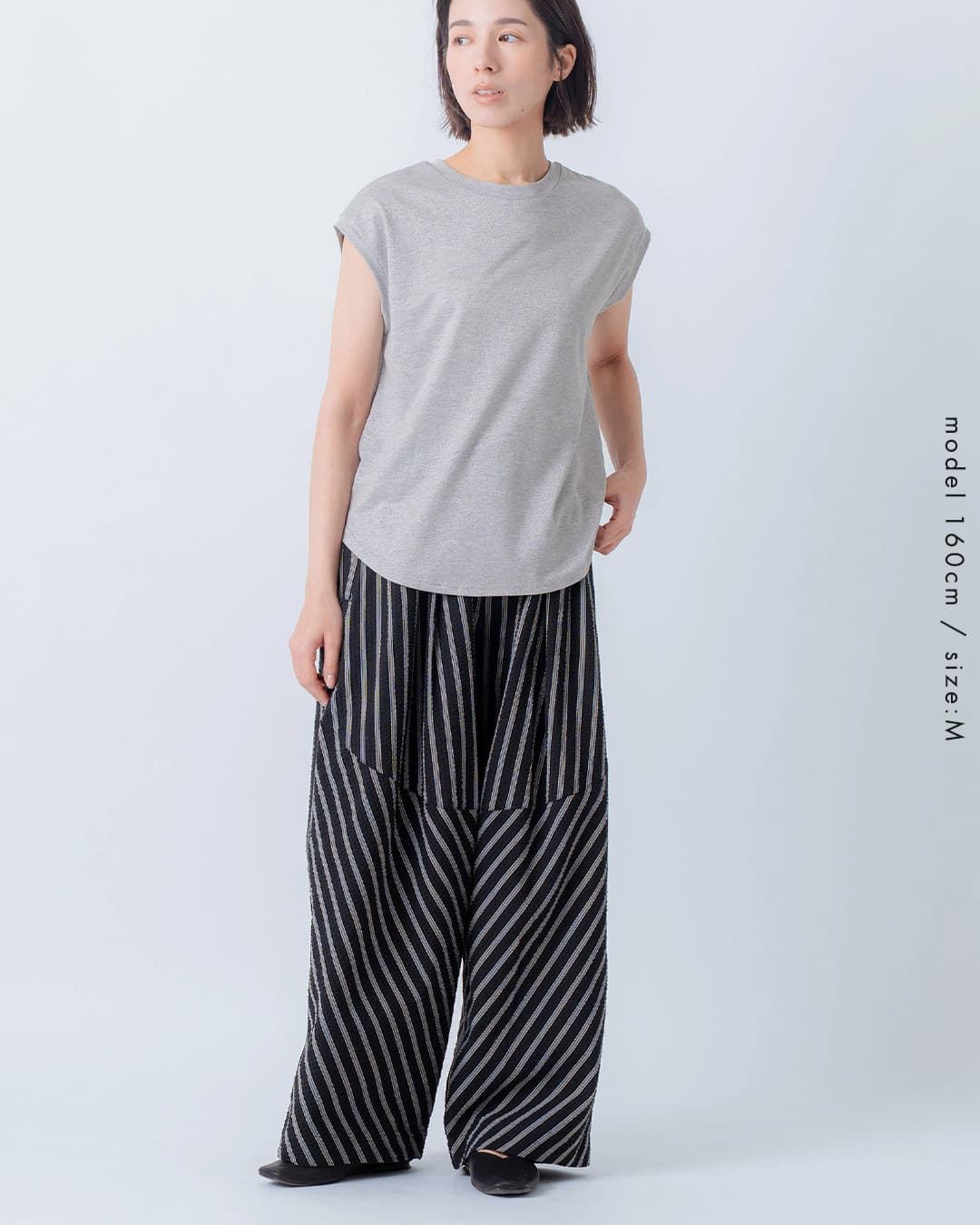 kelenコットン シアーサッカーストライプ パネルデザイン パンツ MINGO lkl26spt2143